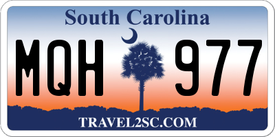 SC license plate MQH977