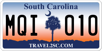 SC license plate MQI010