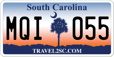 SC license plate MQI055