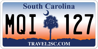 SC license plate MQI127