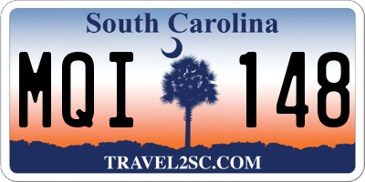 SC license plate MQI148