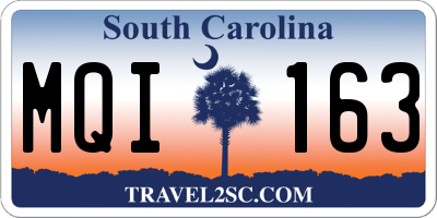 SC license plate MQI163