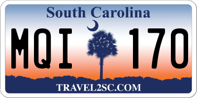 SC license plate MQI170
