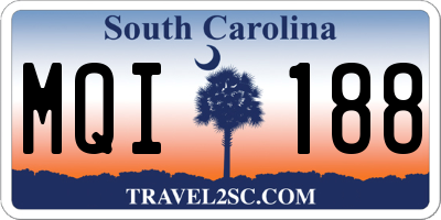 SC license plate MQI188