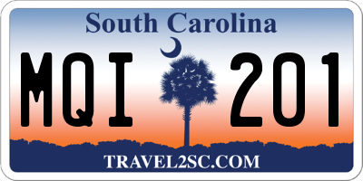 SC license plate MQI201