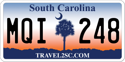 SC license plate MQI248