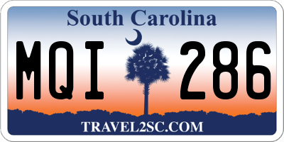 SC license plate MQI286