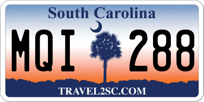 SC license plate MQI288
