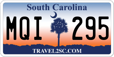 SC license plate MQI295