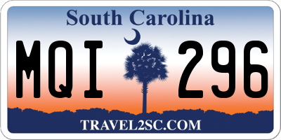 SC license plate MQI296