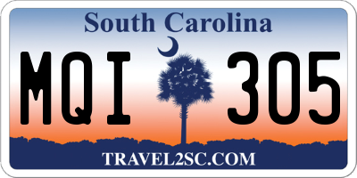 SC license plate MQI305