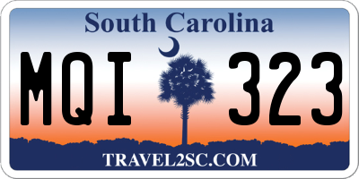 SC license plate MQI323