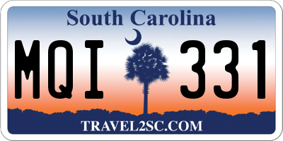 SC license plate MQI331