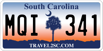 SC license plate MQI341