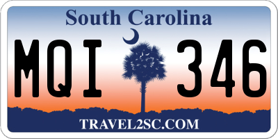SC license plate MQI346