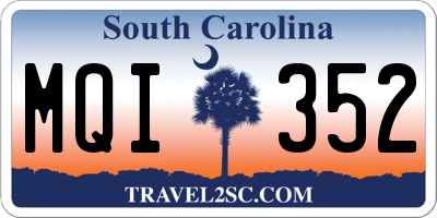 SC license plate MQI352