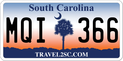 SC license plate MQI366