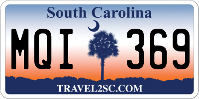 SC license plate MQI369