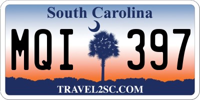 SC license plate MQI397