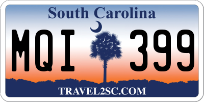 SC license plate MQI399