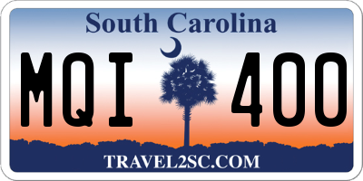 SC license plate MQI400