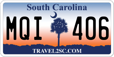 SC license plate MQI406