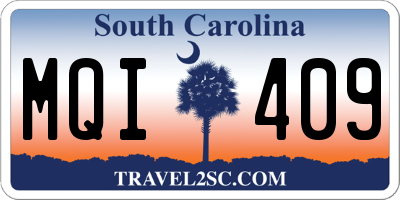 SC license plate MQI409
