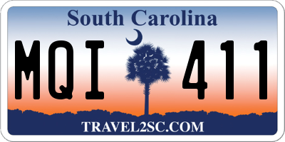 SC license plate MQI411