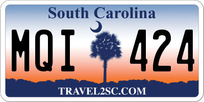 SC license plate MQI424