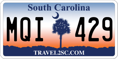 SC license plate MQI429