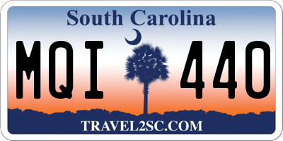 SC license plate MQI440