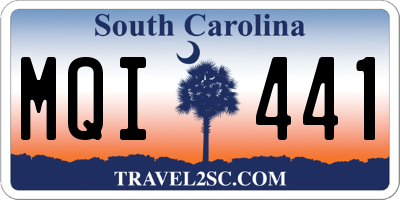 SC license plate MQI441
