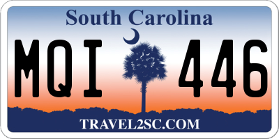 SC license plate MQI446
