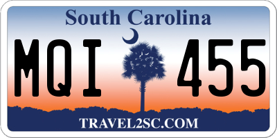 SC license plate MQI455