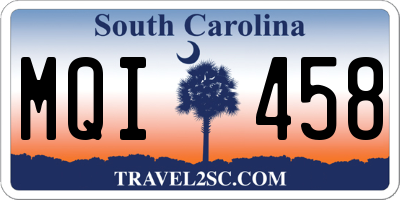 SC license plate MQI458