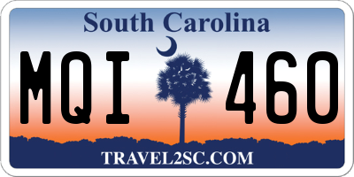 SC license plate MQI460