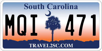 SC license plate MQI471