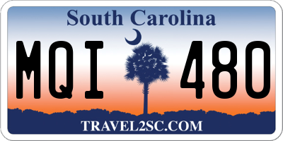 SC license plate MQI480