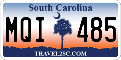 SC license plate MQI485