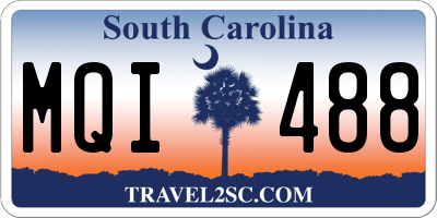 SC license plate MQI488