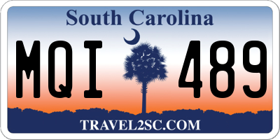SC license plate MQI489