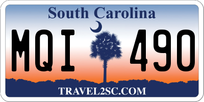 SC license plate MQI490