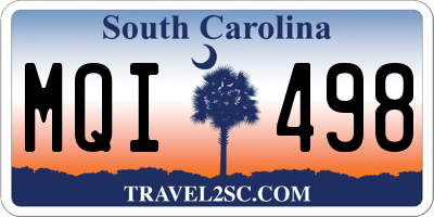 SC license plate MQI498