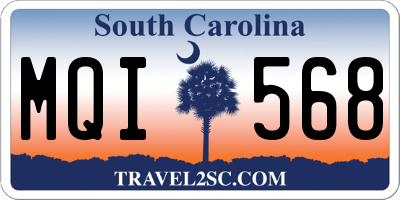 SC license plate MQI568