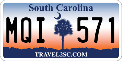 SC license plate MQI571