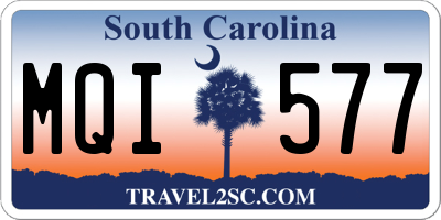 SC license plate MQI577