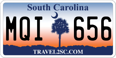 SC license plate MQI656