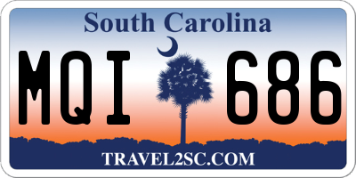 SC license plate MQI686