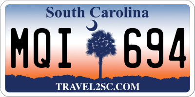SC license plate MQI694