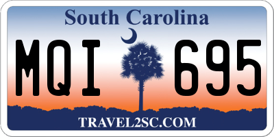 SC license plate MQI695